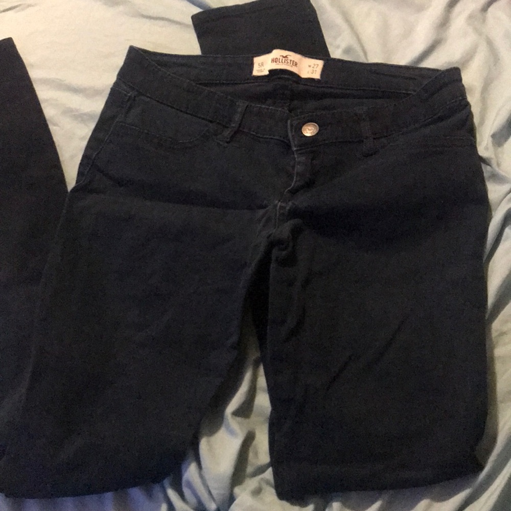 Navy blue khakis. Skinny pants